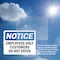 Signmission Employees Only Customers Do Not Enter OSHA Notice Sign, Vinyl Decal, 10in W x 7in L, 2PK OS-2PACK-NS-D-710-L-11990 - alternate 3
